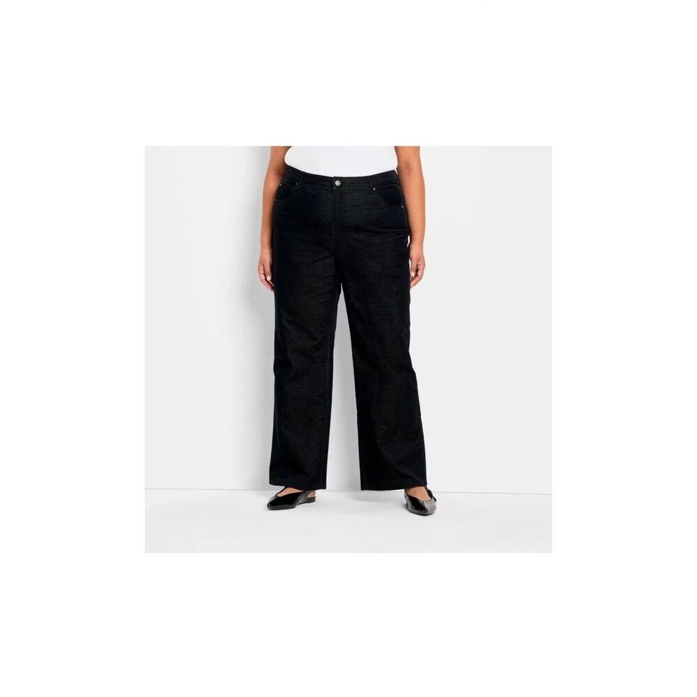 Women's Mid-Rise Bootcut Leg Flocked Pants - Future Collective Black 17